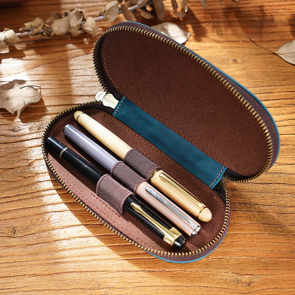 Wholesale Retro 3 Installed Elliptical Zipper with Convenient Pen Bag