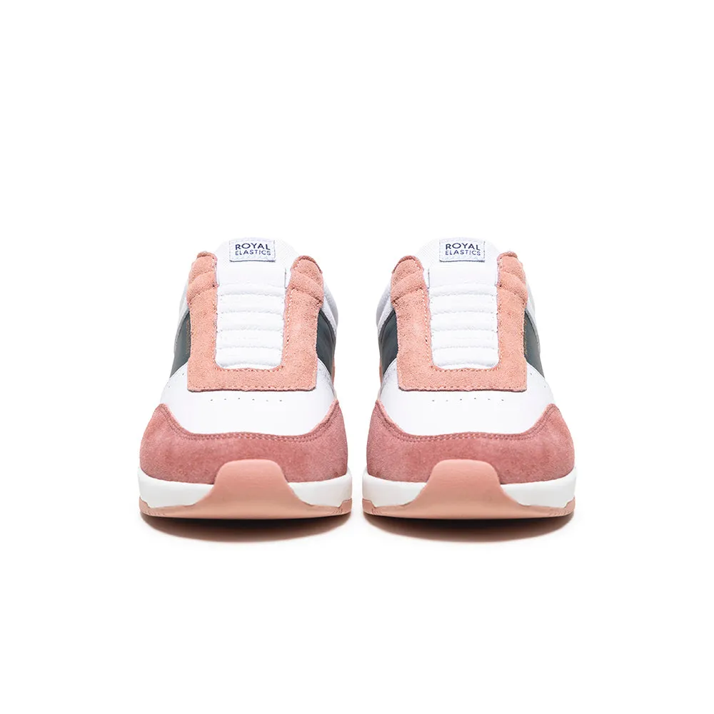 Women's Crown Lux White Pink Gray Leather Sneakers 97543-019