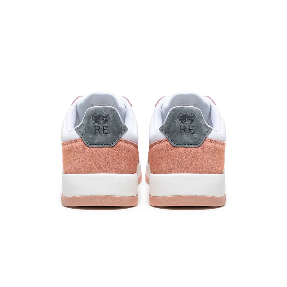Women's Crown Lux White Pink Gray Leather Sneakers 97543-019