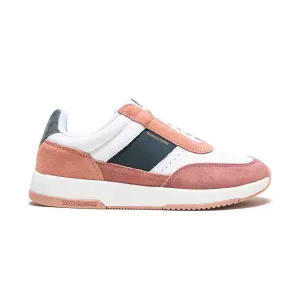 Women's Crown Lux White Pink Gray Leather Sneakers 97543-019