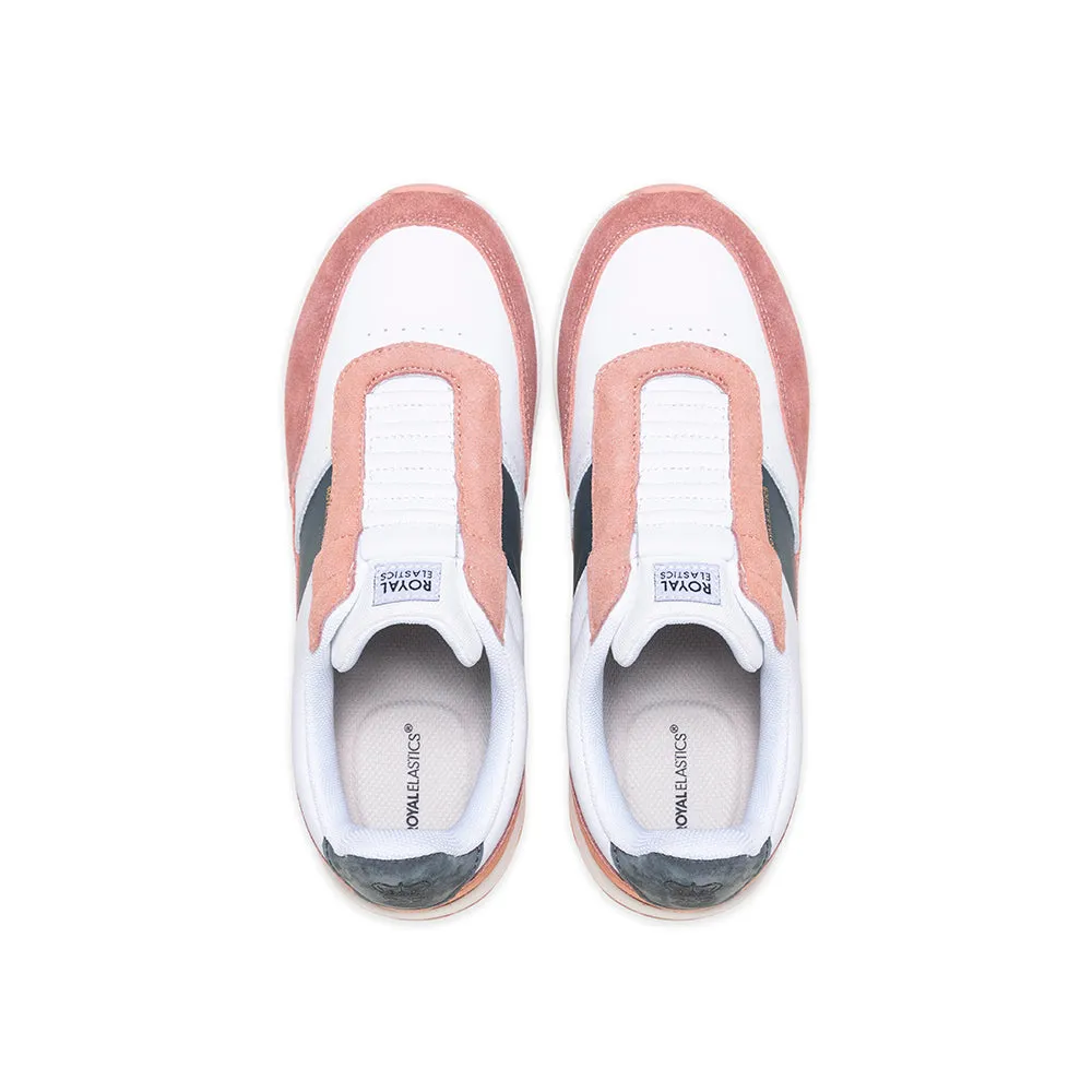 Women's Crown Lux White Pink Gray Leather Sneakers 97543-019