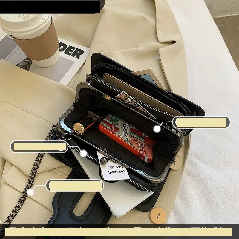 Women's Leather Trendy Rhombus Crossbody Bag (In Stock)