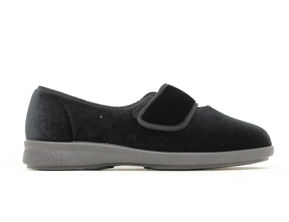 Womens Lightweight Nellie Black Slippers