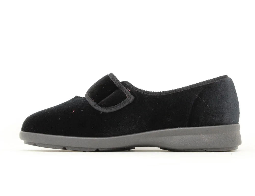 Womens Lightweight Nellie Black Slippers