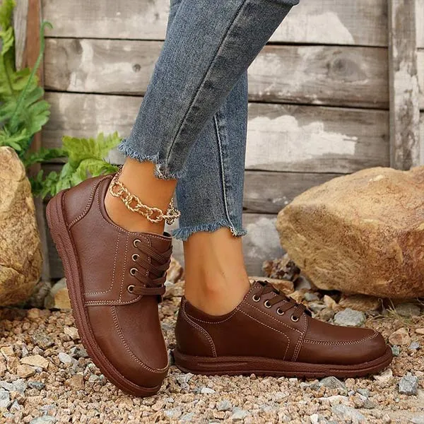 Women's Retro Lace Up Shoes 29816030C