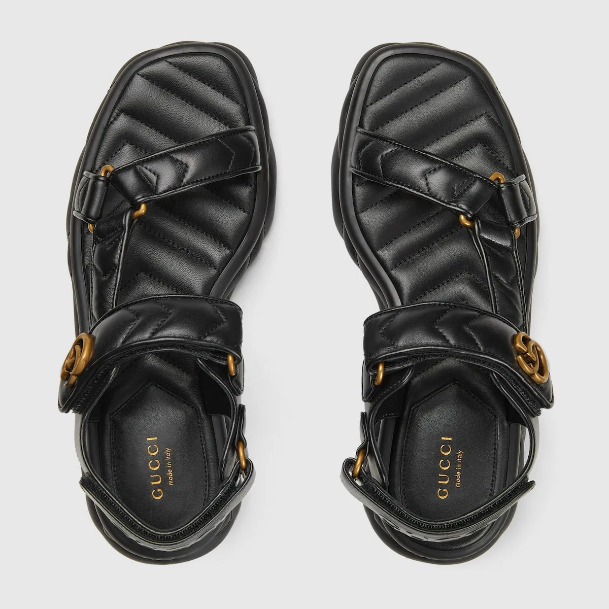 Women's rubber sandal with Double G