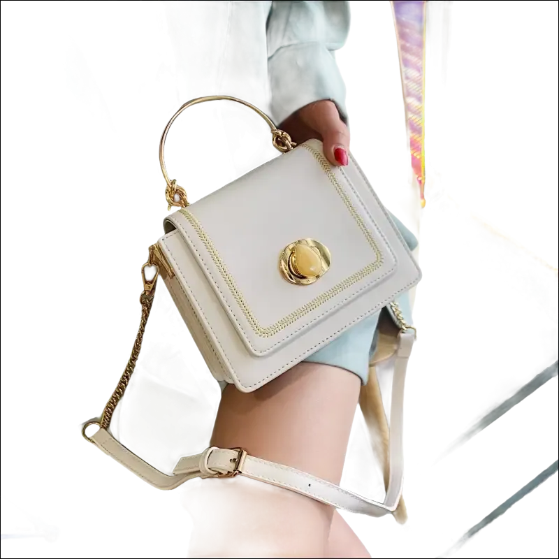 Yellow Leather Crossbody Bag Versatile Elegance
