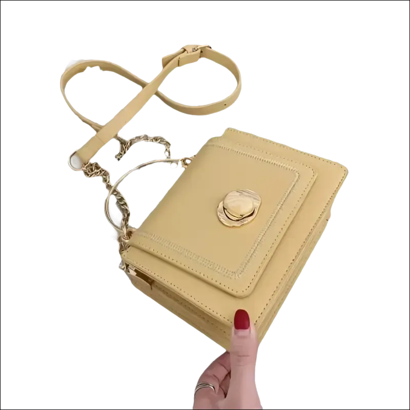 Yellow Leather Crossbody Bag Versatile Elegance