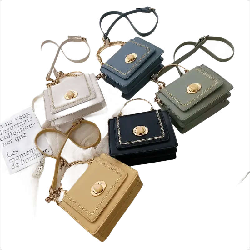 Yellow Leather Crossbody Bag Versatile Elegance